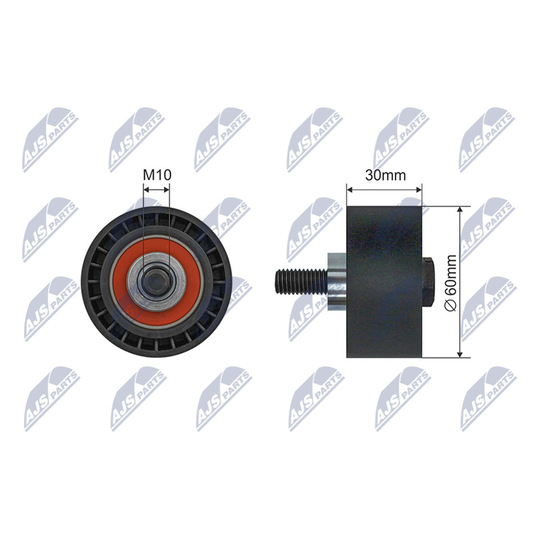 Tensioner Pulley, V-ribbed belt