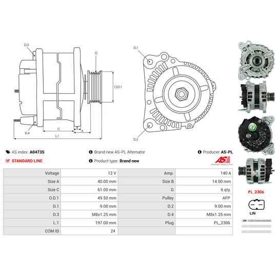 A0473S - Alternator 
