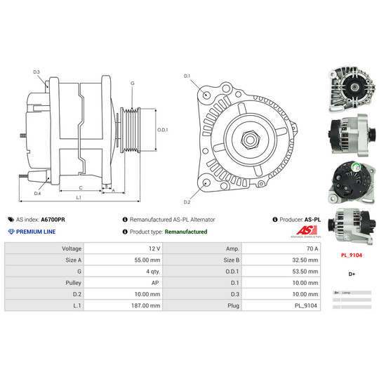 A6700PR - Alternator 