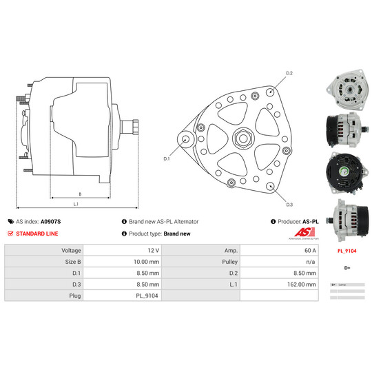 A0907S - Alternator 