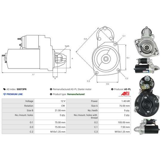 S0073PR - Starter 