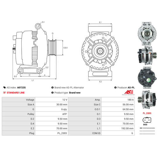 A0723S - Alternator 