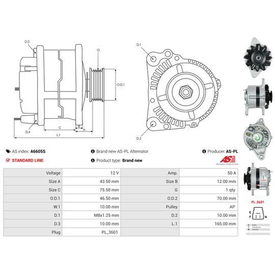 A6605S - Alternator 