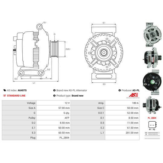 A6407S - Alternator 