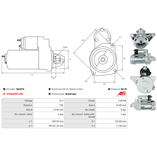 S6327S - Starter 