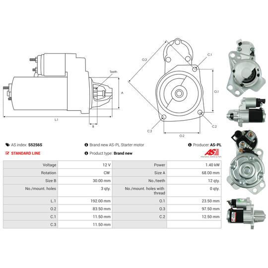 S5256S - Starter 