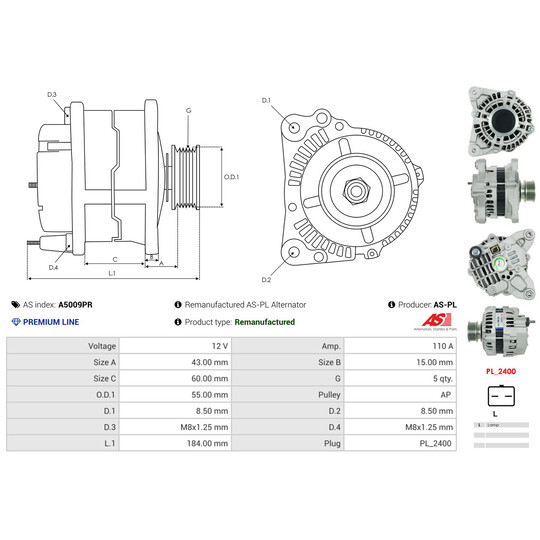 A5009PR - Alternator 