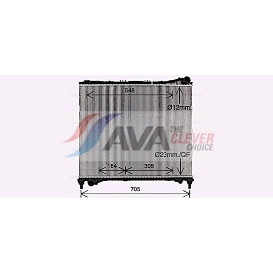 AU2337 - Radiator, engine cooling 