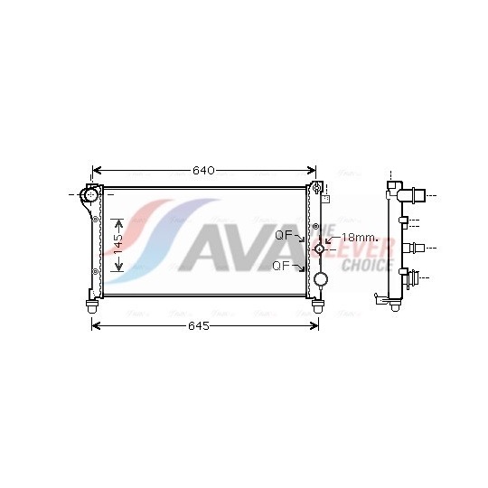 FTA2295 - Radiator, engine cooling 