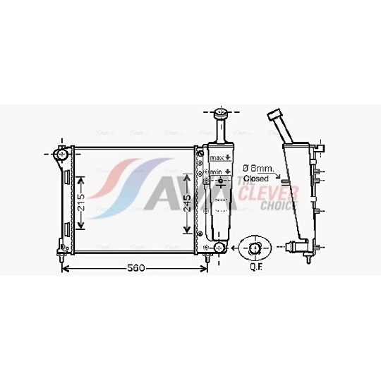 Radiator, engine cooling