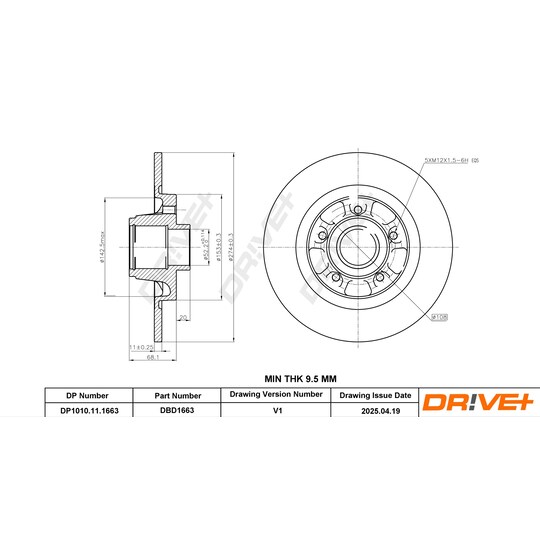 DP1010.11.1663 - Brake Disc 