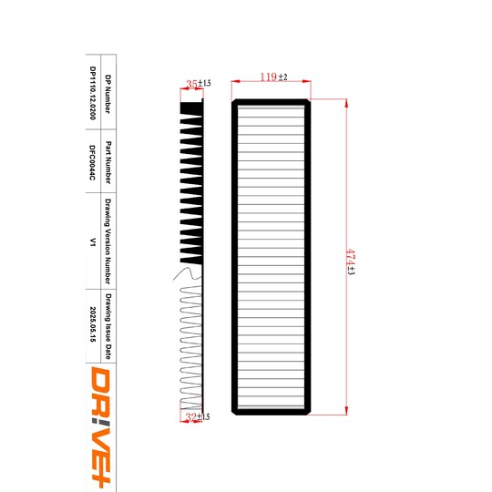 DP1110.12.0200 - Filter,salongiõhk 
