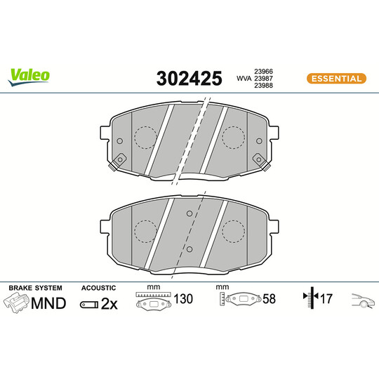 302425 - Brake Pad Set, disc brake 