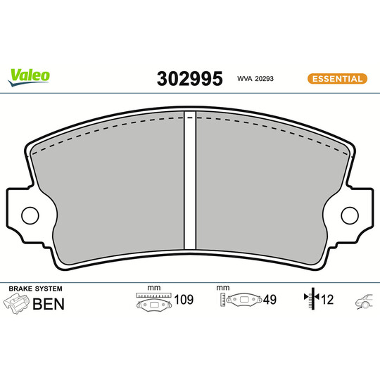 302995 - Brake Pad Set, disc brake 