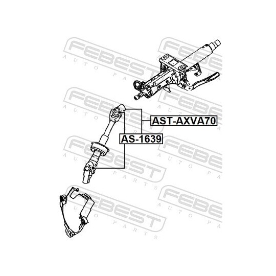 AST-AXVA70 - Steering Shaft 