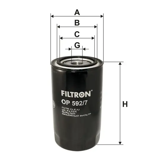 OP 592/7 - Oil filter 